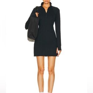 NWT Beyond Yoga Black Ribbed Long Sleeve Dress, Size Medium